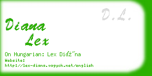 diana lex business card